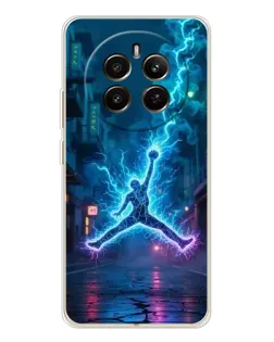 Чехол для Realme 12 с картинкой «Jordan Gold Jumpman»