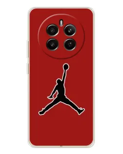 Чехол для Realme 12 с картинкой «Jordan Red Back»