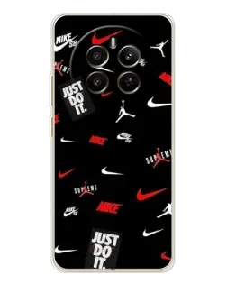 Чехол для Realme 12 с картинкой «Nike Mix Pattern»