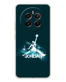 Чехол для Realme 12 с картинкой «Jordan Blue Fire»
