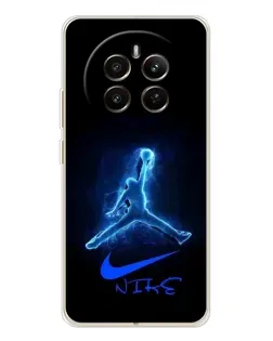 Чехол для Realme 12 с картинкой «Jordan Neon Blue»