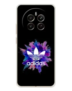 Чехол для Realme 12 с картинкой «Взрыв красок Adidas»