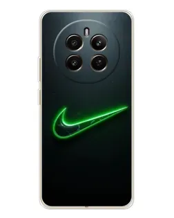 Чехол для Realme 12 с картинкой «Неоновый контур Nike» Чехол для Realme 12 с картинкой «Неоновый контур Nike»