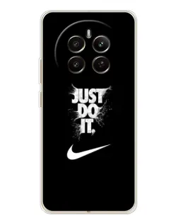 Чехол для Realme 12 с картинкой «Текстовый принт Nike»