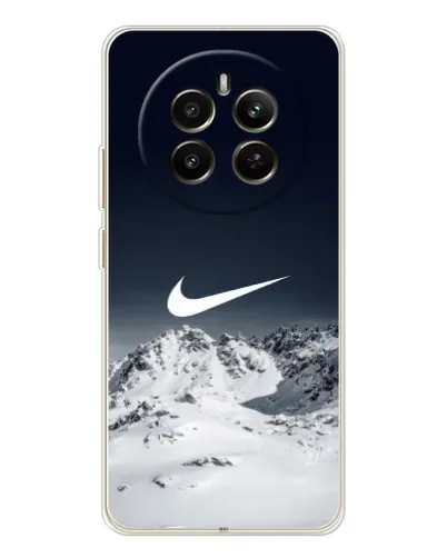 Чехол для Realme 12 с картинкой «Nike — зимние горы» Чехол для Realme 12 с картинкой «Nike — зимние горы»