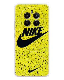 Чехол для Realme 12 с картинкой «Желтый текстурный Nike»