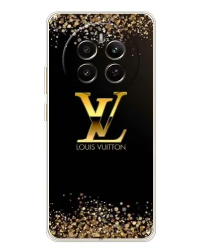 Чехол для Realme 12 с картинкой «LV — золотые искры»