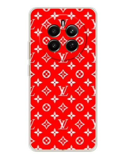 Чехол для Realme 12 с картинкой «Яркий паттерн LV»