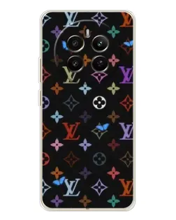 Чехол для Realme 12 с картинкой «Цветная монограмма LV»