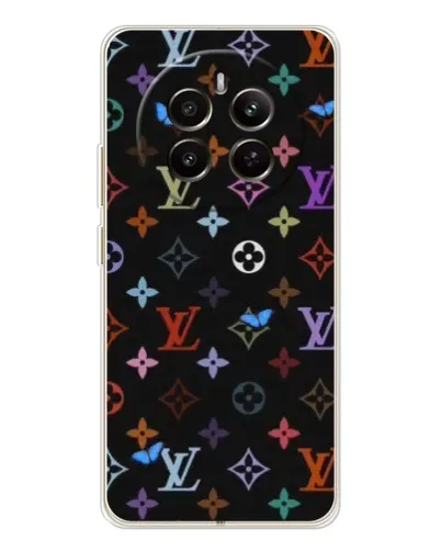 Чехол для Realme 12 с картинкой «Цветная монограмма LV»
