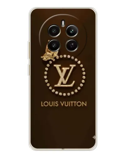Чехол для Realme 12 с картинкой «LV — золотая печать»