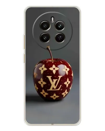 Чехол для Realme 12 с картинкой «Красное яблоко LV»