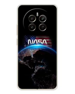 Чехол для Realme 12 с картинкой «Земля из космоса NASA»