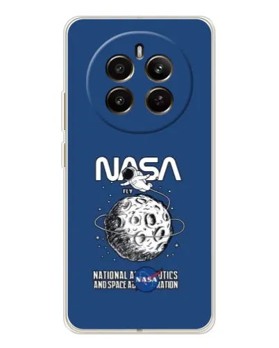 Чехол для Realme 12 с картинкой «NASA — лунная миссия» Чехол для Realme 12 с картинкой «NASA — лунная миссия»