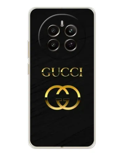 Чехол для Realme 12 с картинкой «Золотой логотип Gucci» Чехол для Realme 12 с картинкой «Золотой логотип Gucci»
