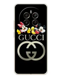 Чехол для Realme 12 с картинкой «Gucci — герои Disney»