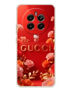 Чехол для Realme 12 с картинкой «Gucci — золотой сад»