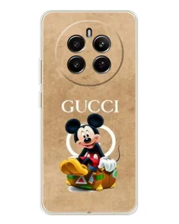 Чехол для Realme 12 с картинкой «Микки Маус Gucci — крафт»