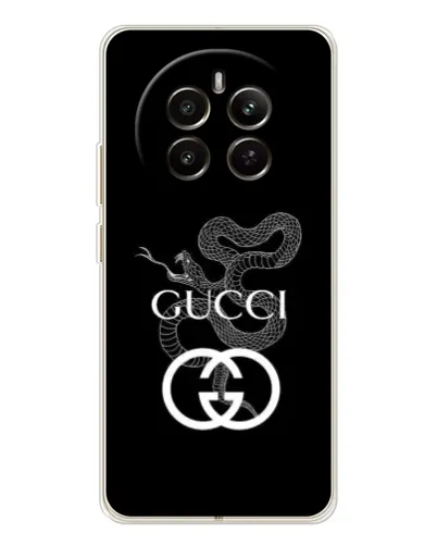 Чехол для Realme 12 с картинкой «Gucci — серебряная змея» Чехол для Realme 12 с картинкой «Gucci — серебряная змея»