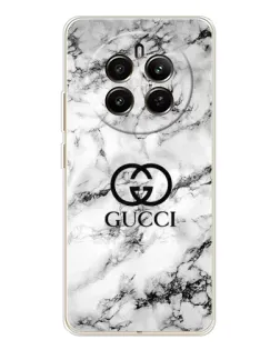 Чехол для Realme 12 с картинкой «Gucci — мраморный шик»