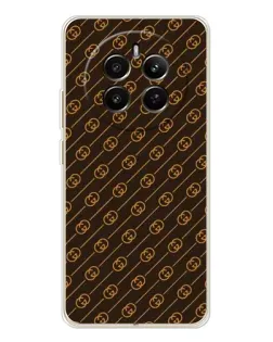 Чехол для Realme 12 с картинкой «Gucci — золотые диагонали»