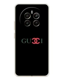 Чехол для Realme 12 с картинкой «Gucci — красный градиент»