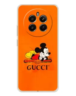 Чохол для Realme 12 з картинкою «Міккі Маус Gucci — помаранч»