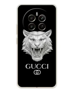 Чохол для Realme 12 з картинкою «Gucci — срібний лев»