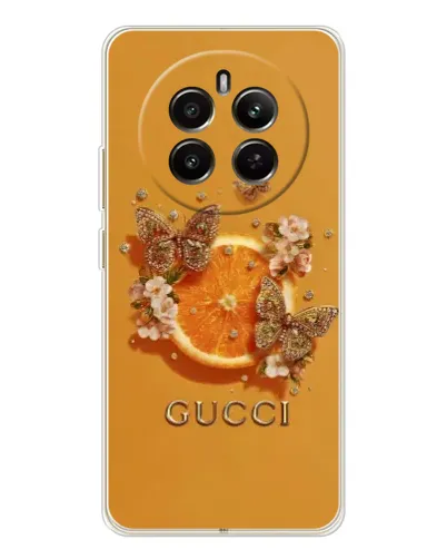 Чохол для Realme 12 з картинкою «Gucci — золоті метелики» Чохол для Realme 12 з картинкою «Gucci — золоті метелики»