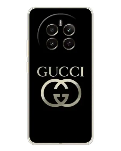 Чохол для Realme 12 з картинкою «Gucci — золото на чорному» Чохол для Realme 12 з картинкою «Gucci — золото на чорному»