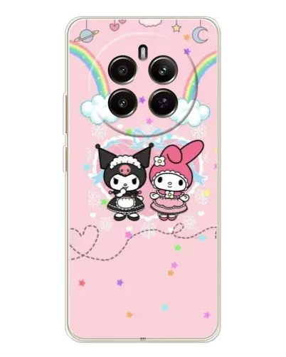 Чехол для Realme 12 с картинкой «My Melody и Kuromi»