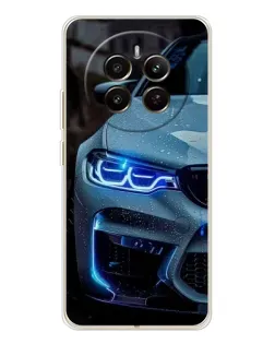 Чохол для Realme 12 з картинкою «Погляд BMW з синіми фарами»