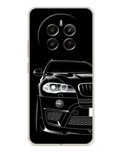 Чохол для Realme 12 з картинкою «Темний силует BMW»