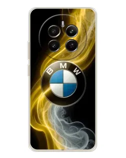 Чохол для Realme 12 з картинкою «Золотистий дим BMW»
