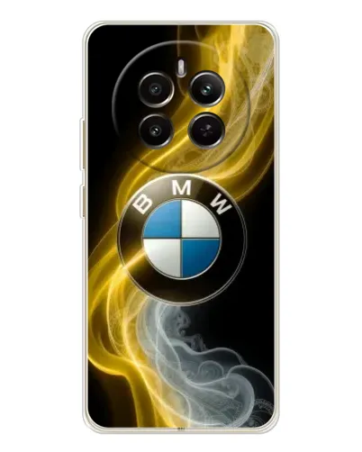 Чохол для Realme 12 з картинкою «Золотистий дим BMW»