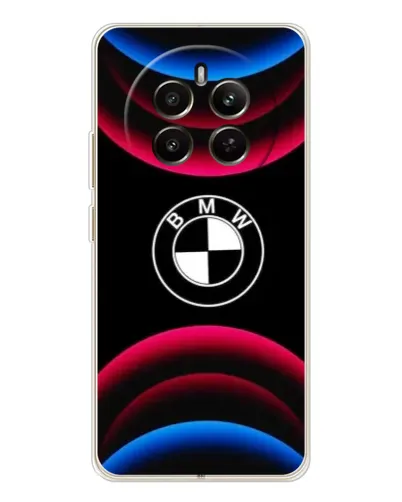 Чохол для Realme 12 з картинкою «Логотип BMW та неонові дуги»
