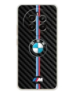 Чохол для Realme 12 з картинкою «Емблема BMW та карбон»