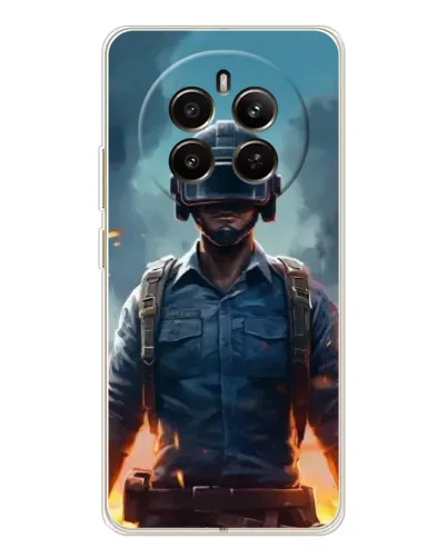 Чехол для Realme 12 с картинкой «PUBG — реалистичный герой»