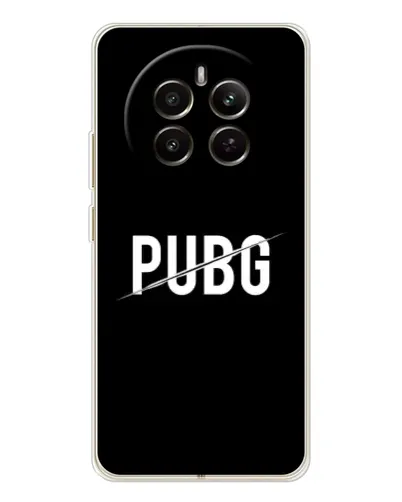 Чехол для Realme 12 с картинкой «PUBG — белый логотип»