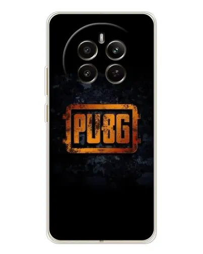 Чехол для Realme 12 с картинкой «PUBG — золотой логотип»