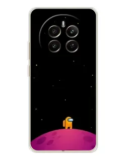 Чехол для Realme 12 с картинкой «Одинокий герой на планете»