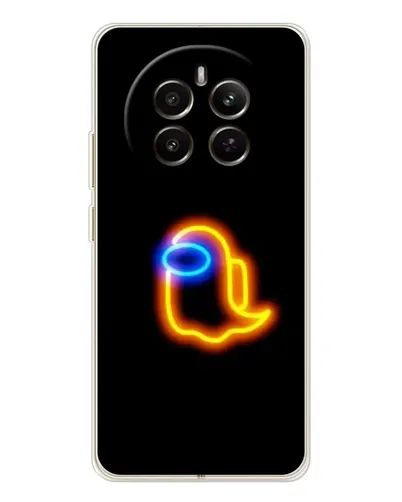 Чехол для Realme 12 с картинкой «Among Us неоновое сияние»