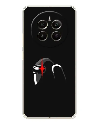 Чехол для Realme 12 с картинкой «Among Us шлем»