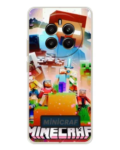 Чехол для Realme 12 с картинкой «Minecraft герои игры» Чехол для Realme 12 с картинкой «Minecraft герои игры»
