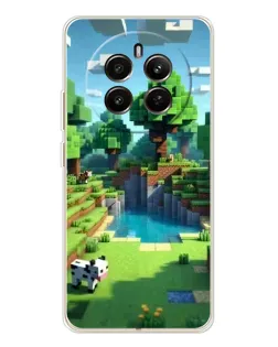 Чехол для Realme 12 с картинкой «Minecraft летний день»