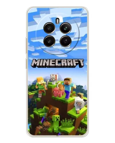 Чехол для Realme 12 с картинкой «Minecraft классический мир» Чехол для Realme 12 с картинкой «Minecraft классический мир»