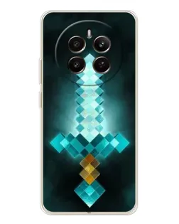 Чехол для Realme 12 с картинкой «Алмазный меч неон»