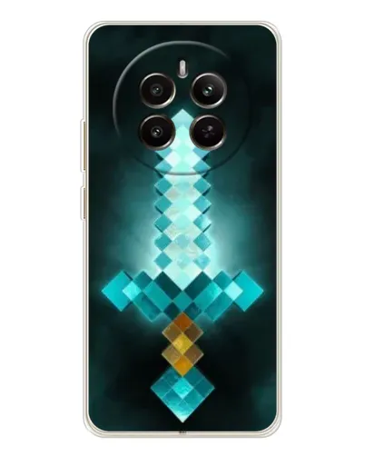 Чехол для Realme 12 с картинкой «Алмазный меч неон» Чехол для Realme 12 с картинкой «Алмазный меч неон»