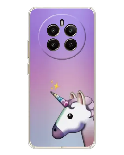Чехол для Realme 12 с картинкой «Единорог градиент» Чехол для Realme 12 с картинкой «Единорог градиент»