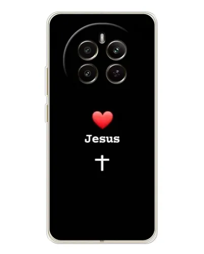 Чехол для Realme 12 с картинкой «Сердце - Jesus»